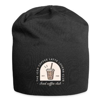 Café glacé iced latte amatrice aesthetic noir - Bonnet en jersey - noir - Devant