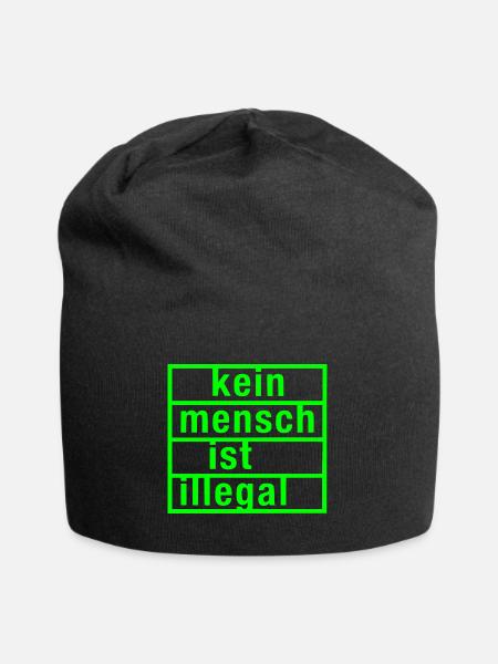 kein mensch ist illegal - Jersey-Beanie - Schwarz