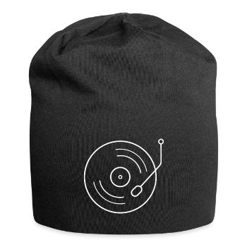 Turntable Vinyl - Jersey-Beanie - Schwarz - Vorne