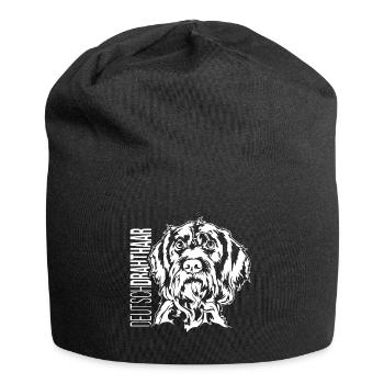 Deutsch Drahthaar Portrait Jagdhunde Hund Wilsigns - Jersey-Beanie - Schwarz - Vorne