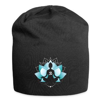 Blue Lotus Blossom - Jersey Beanie - black - Front