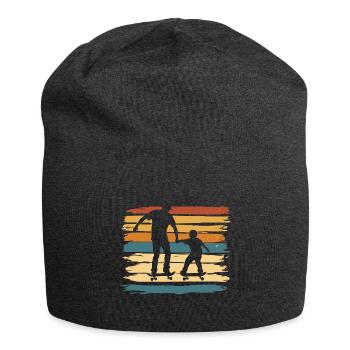 Vater Sohn Skateboard Skateborading Vintage - Jersey-Beanie - Anthrazit - Vorne