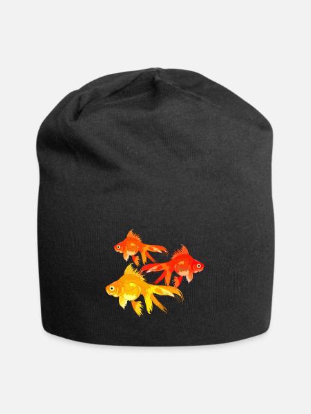Colorful goldfish garden pond - Jersey Beanie - black