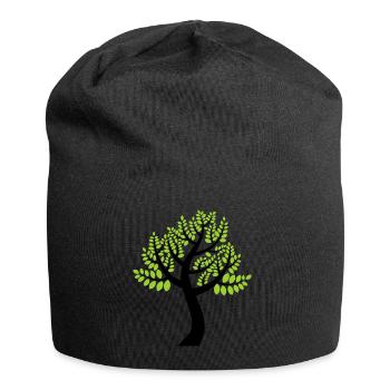 Natur - Jersey-Beanie - Schwarz - Vorne