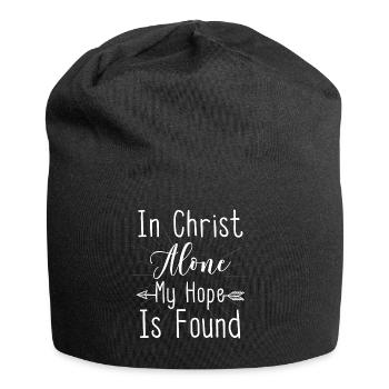 In christ alone christliches christen Geschenk - Jersey-Beanie - Schwarz - Vorne