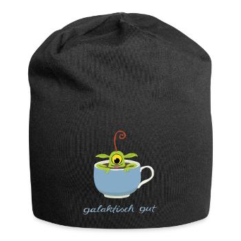 galaktisch gut - Jersey-Beanie - Schwarz - Vorne