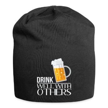 Drink well with others - Jersey-Beanie - Schwarz - Vorne