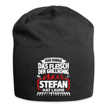 STEFAN - Grill - Jersey-Beanie - Schwarz - Vorne