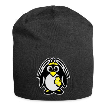 penguin bride - Jersey Beanie - charcoal grey - Front