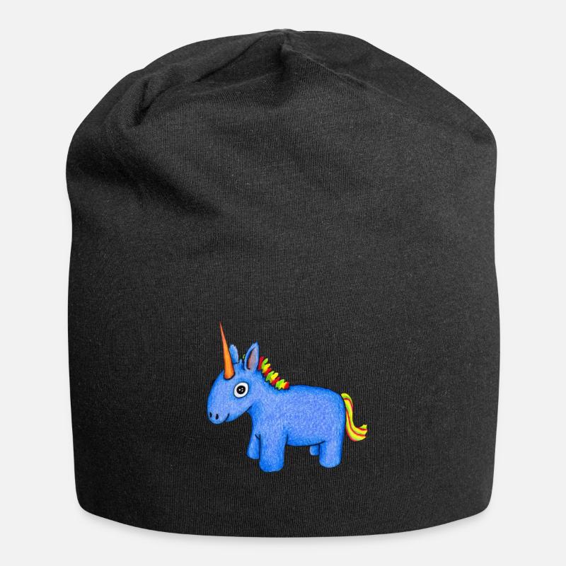Dessin de câlin de licorne - Bonnet en jersey - noir