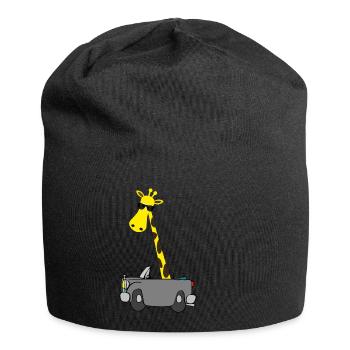 Giraffe mit Sonnenbrille | Das perfekte Geschenk - Jersey-Beanie - Schwarz - Vorne