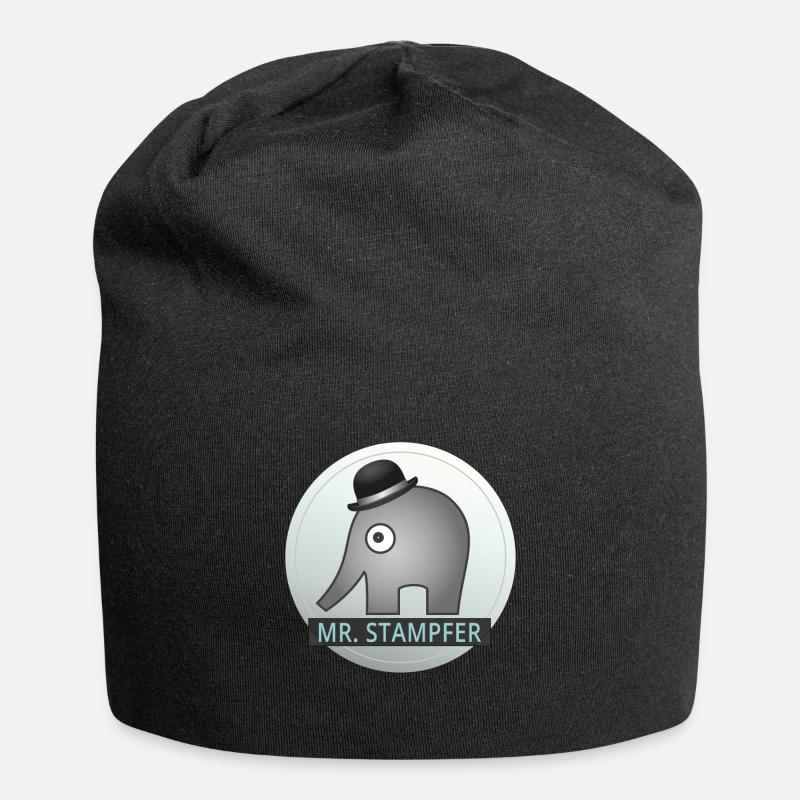 Mr. Stampfer Elefant - Jersey-Beanie - Schwarz