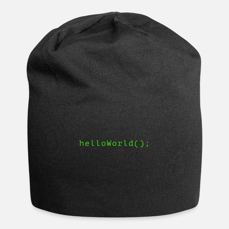 Code de programme HelloWorld Codage Informatik - Bonnet en jersey - noir