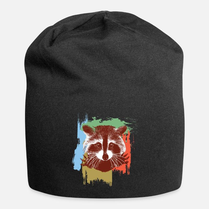 Racoon - Jersey Beanie - black