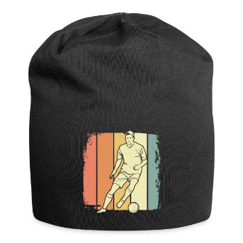Fußballer - Jersey-Beanie - Schwarz - Vorne