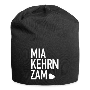 MIA KEHRN ZAM Spruch Bayern Hochzeit Polterabend - Jersey-Beanie - Schwarz - Vorne