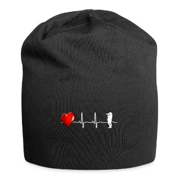 Fotografie - Jersey-Beanie - Schwarz - Vorne
