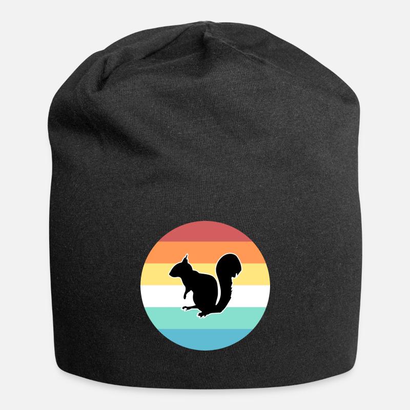 écureuil - Bonnet en jersey - noir
