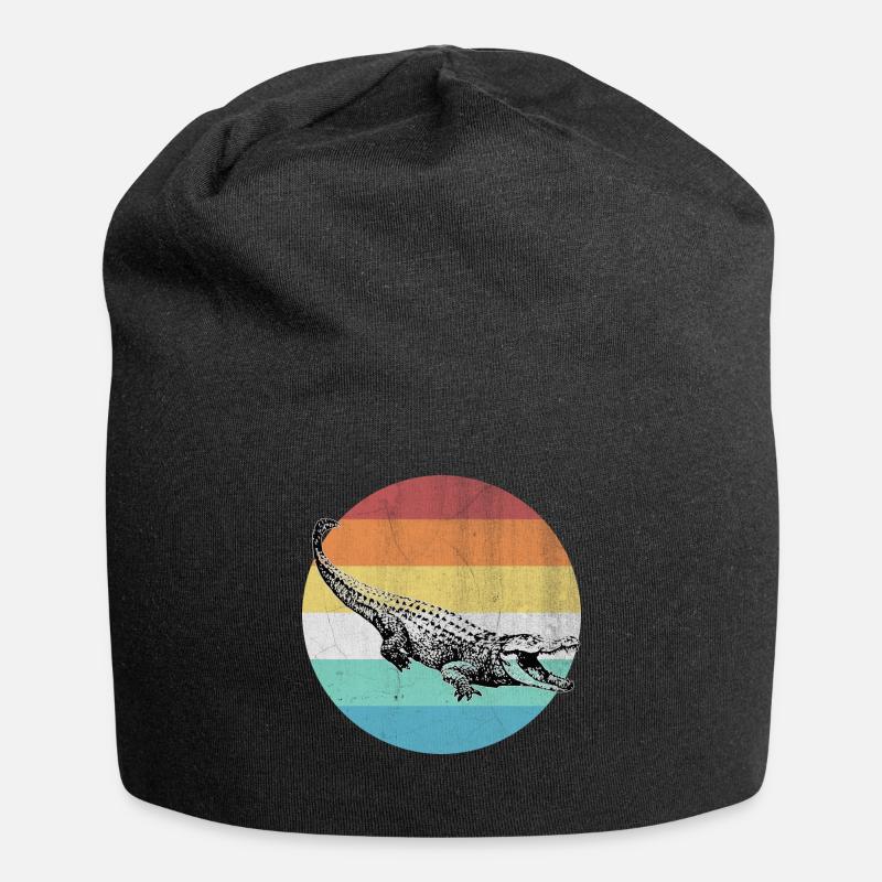 crocodile - Jersey Beanie - black