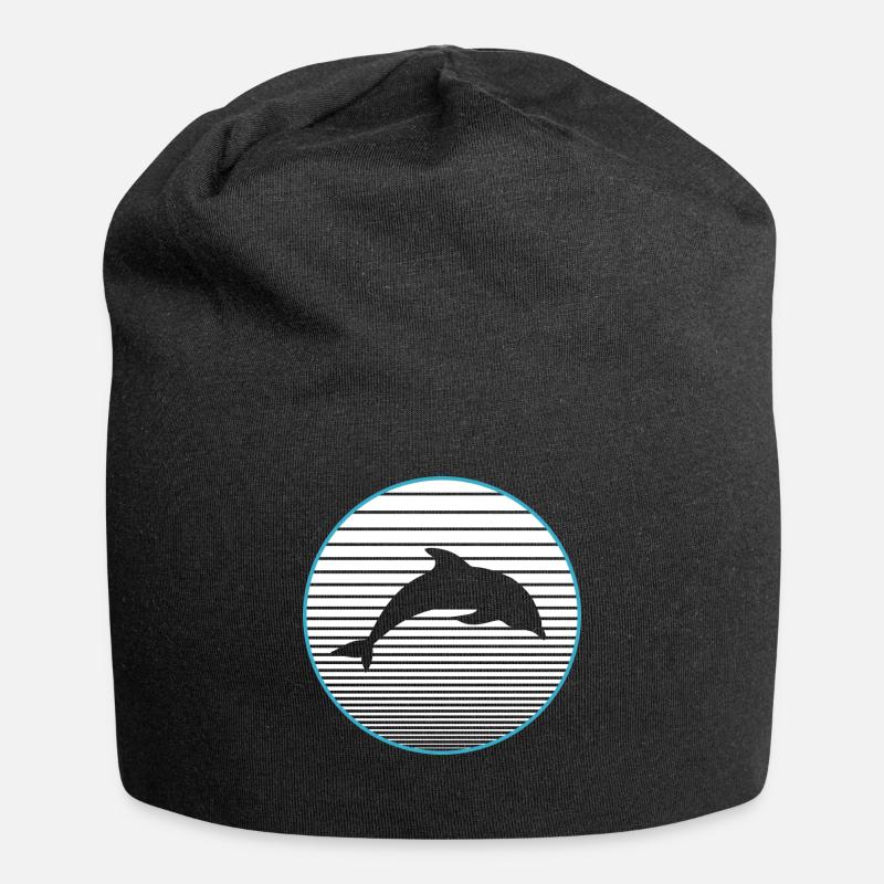 Delphin - Jersey-Beanie - Schwarz