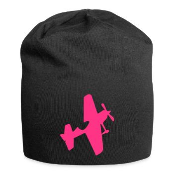 aerial aerobatics airplane aircraft flugzeu - Jersey Beanie - black - Front