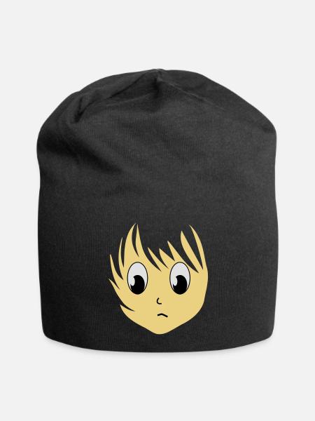 Anime girlie manga girl girls 3 c. - Jersey Beanie - black