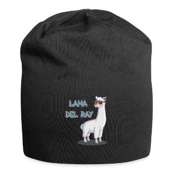 Lama (Alpaca) Del Ray dark - Jersey Beanie - black - Front
