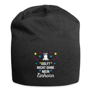 Golf Shirt · Zusammen · Einhorn Geschenk - Jersey-Beanie - Schwarz - Vorne