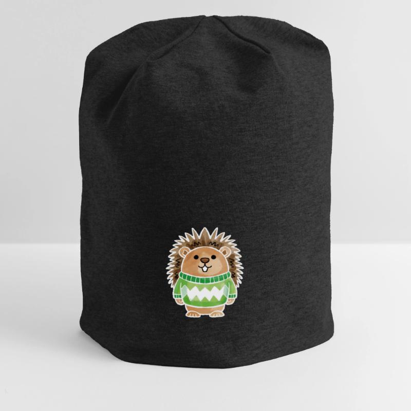Igel pullover white Jersey-Beanie
