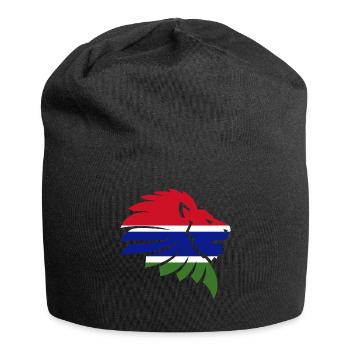 Drapeau de la Gambie Cadeau Lion d'Afrique - Bonnet en jersey - noir - Devant