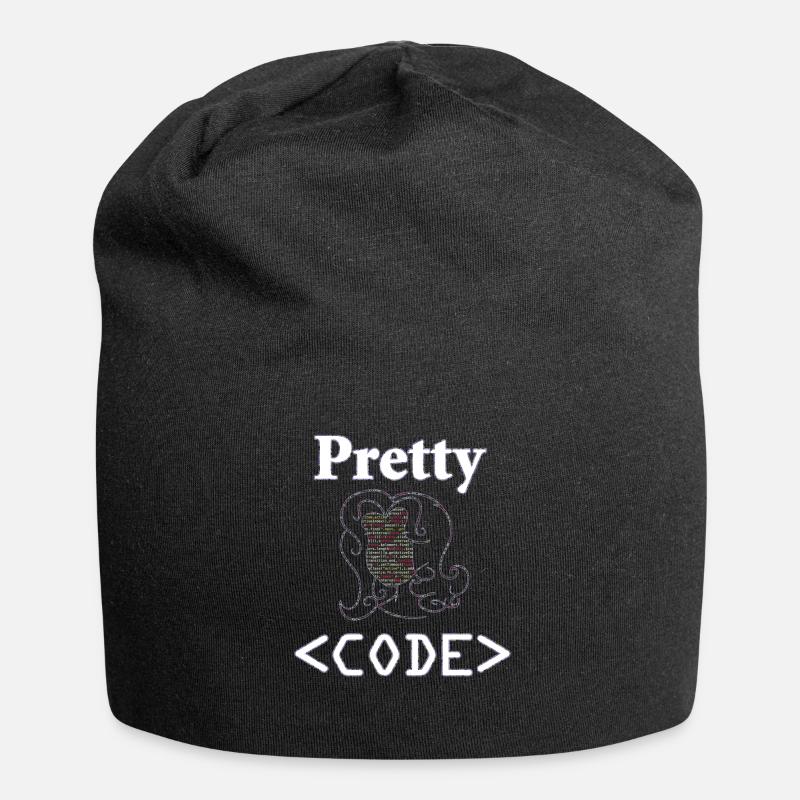 Programmer, Pretty Code, Gift - Jersey Beanie - black