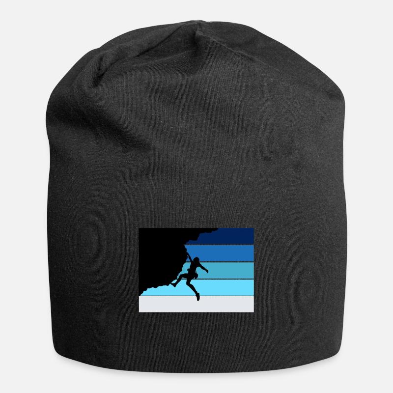 Bergsteigen, Klettern, Geschenk, bouldern - Jersey-Beanie - Schwarz