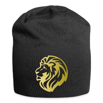 tête de lion - Bonnet en jersey - noir - Devant