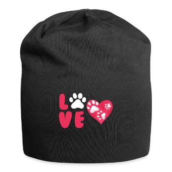 Hundeliebe - Jersey-Beanie - Schwarz - Vorne