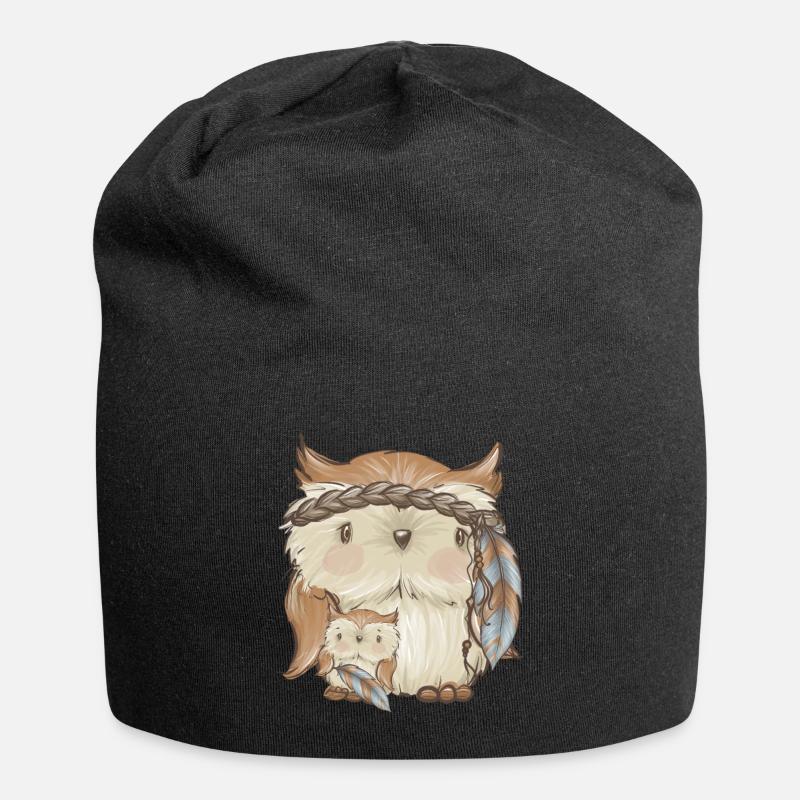 Chouette 2 - Bonnet en jersey - noir