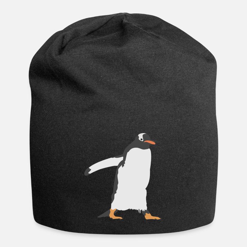 cute penguin - Jersey Beanie - black