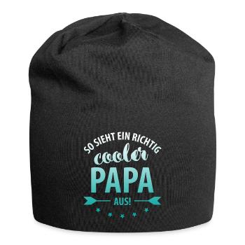 So sieht ein richtig cooler Papa aus Geschenk Papa - Jersey-Beanie - Schwarz - Vorne