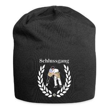 Schwingen Schwinger Schlussgang  Schwingerkönig - Jersey-Beanie - Schwarz - Vorne