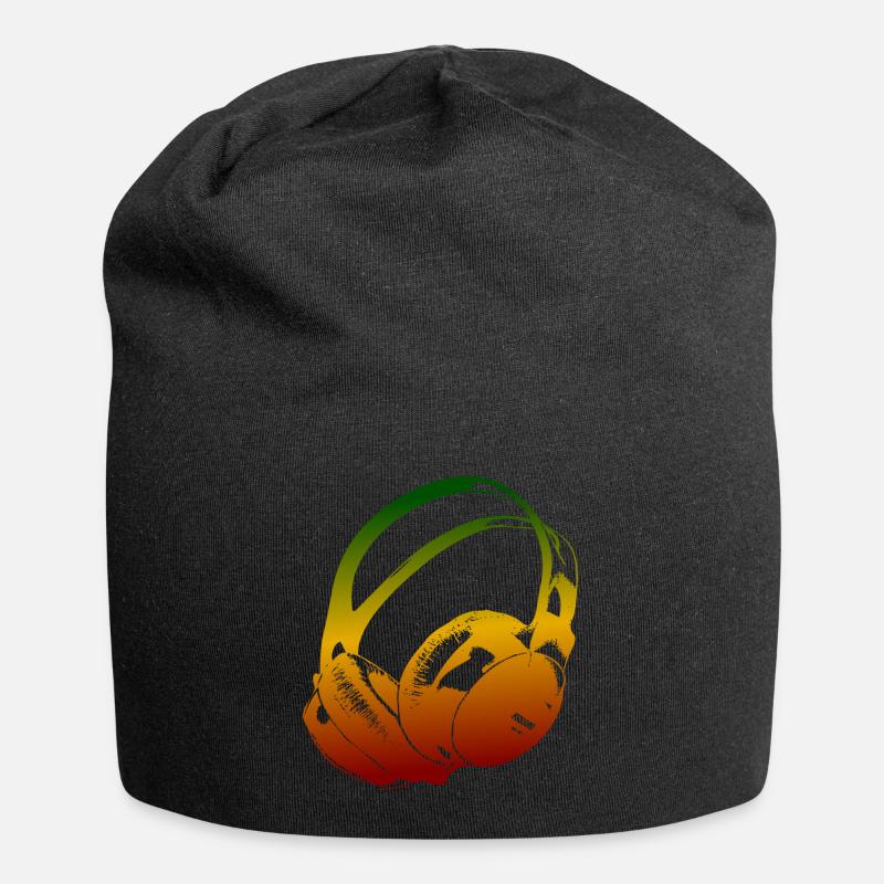 Kopfhörer Reggae - Jersey-Beanie - Schwarz