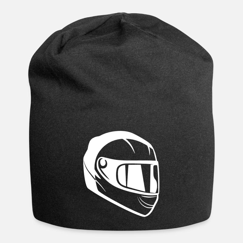 Casque de moto casque de course machine casque intégral motard - Bonnet en jersey - noir