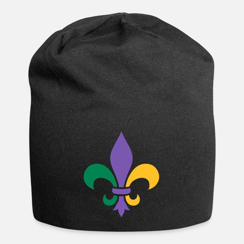 Mardi Gras - Jersey-Beanie - Schwarz