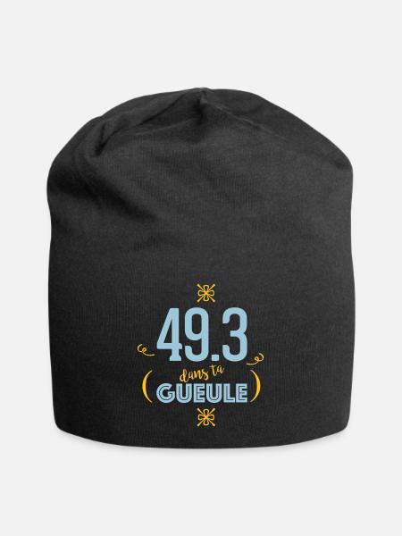 49.3 In deinem Mund - Jersey-Beanie - Schwarz