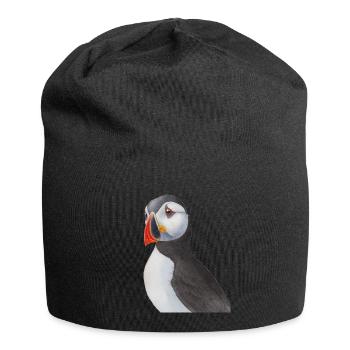 Puffin the Puffin-species garden - Jersey Beanie - black - Front