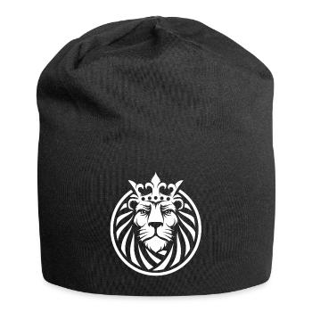 Löwe - Jersey-Beanie - Schwarz - Vorne
