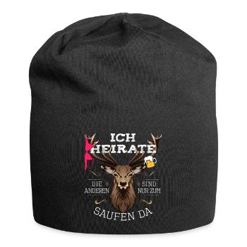 Bräutigam JGA Junggesellenabschied Männer Hirsch - Jersey-Beanie - Schwarz - Vorne