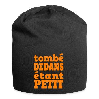 Tombé dedans étant petit - Bonnet en jersey - noir - Devant