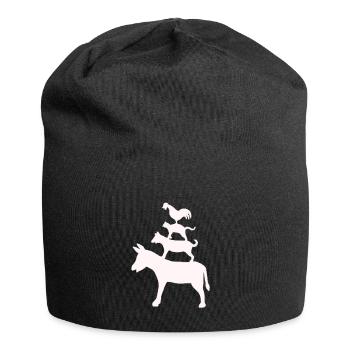 Bremer Stadtmusikanten Märchen Gebrüder Grimm - Jersey-Beanie - Schwarz - Vorne
