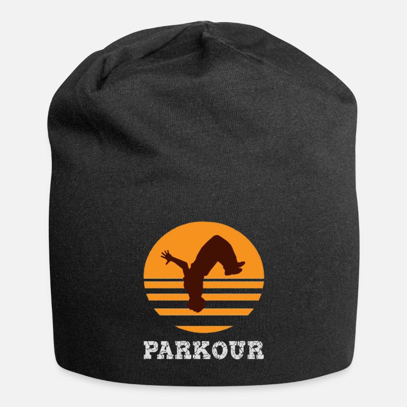 Parkour - Jersey-Beanie - Schwarz