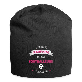 JE NE SUIS PAS PARAITE MAIS FOOTBALLEUSE - FOOT - Bonnet en jersey - noir - Devant