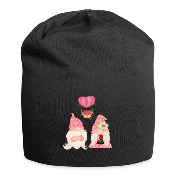 Valentinstag gnome - Jersey-Beanie - Schwarz - Vorne